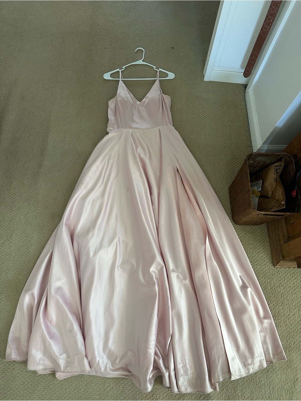 B Darlin Prom Dress Women's Satin Ball Gown Dress - Blush Pink